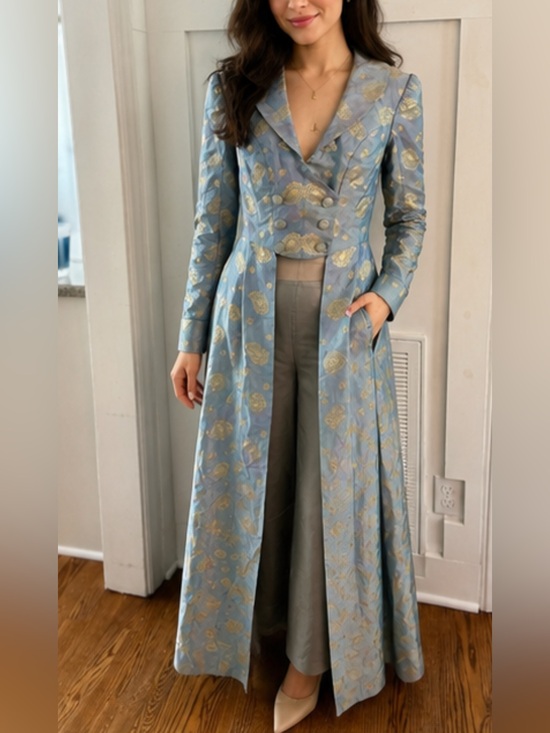 Handmade Jackets & Blazers - Vintage Milwaukee Repertory Theater Brocade Opera Coat Dress Costume